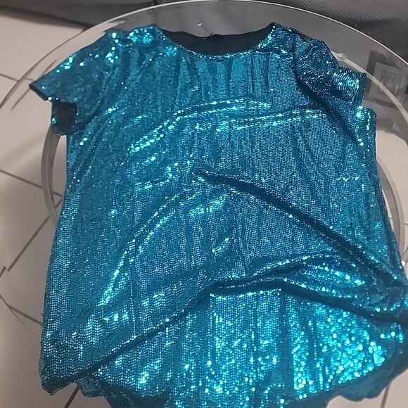 NWOT bebe Sparkle Knit Shirt Dress in Emerald Green - Picture 2 of 8